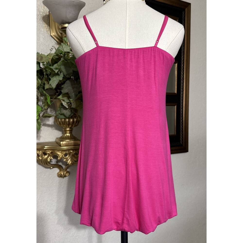 Vintage Y2K Bubblegum Pink Cami Tank Top Women’s Size M Adjustable Strap Formal - Picture 7 of 11